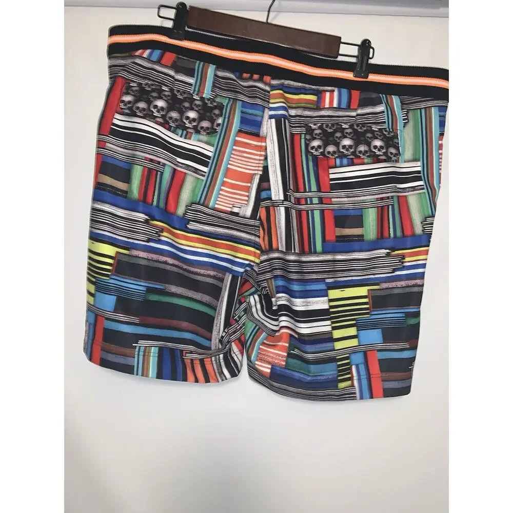 Robert Graham Classic Fit CULLIES Skulls Board Shorts Swim Trunks SIZE 38